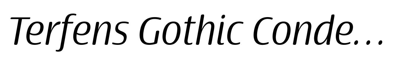 Terfens Gothic Condensed Regular Italic
